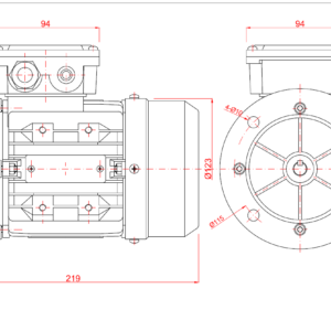 Dimensiune motor 63B5 2