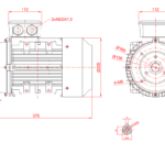 Dimensiuni motor 100B14 1
