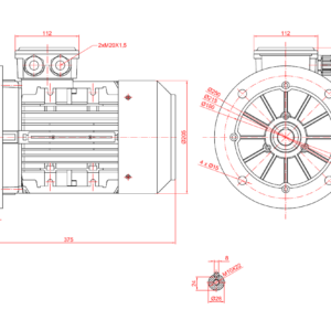 Dimensiuni motor 100B5