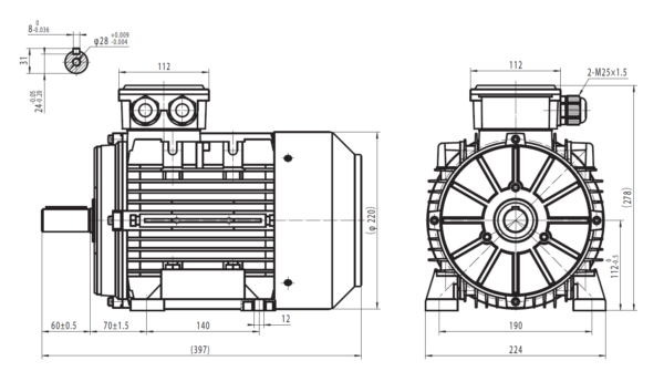 Dimensiuni motor 112B3 1