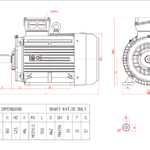 Dimensiuni motor 160B3 1
