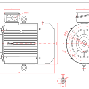 Dimensiuni motor 160B5 4