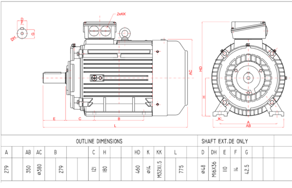 Dimensiuni motor 180B3 1