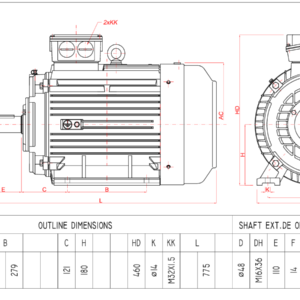 Dimensiuni motor 180B3