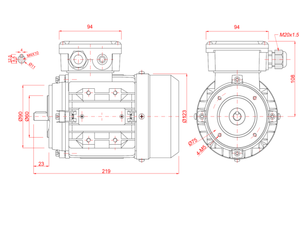Dimensiuni motor 63B14 1
