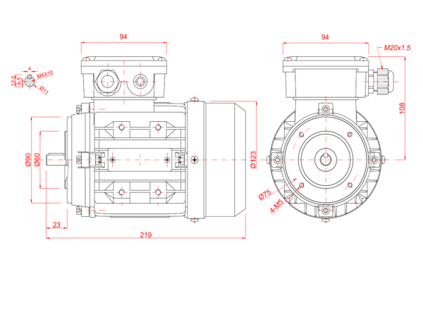 Dimensiuni motor 63B14 3