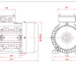 Dimensiuni motor 71B3 1