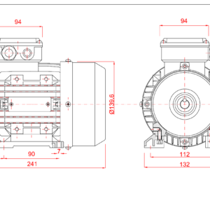 Dimensiuni motor 71B3 4
