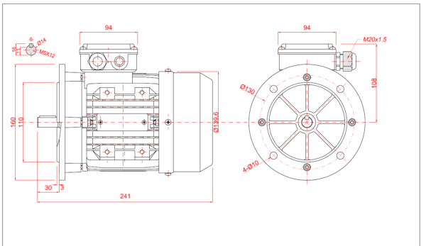 Dimensiuni motor 71B5 1