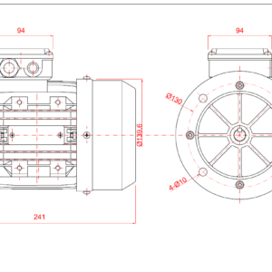 Dimensiuni motor 71B5 3