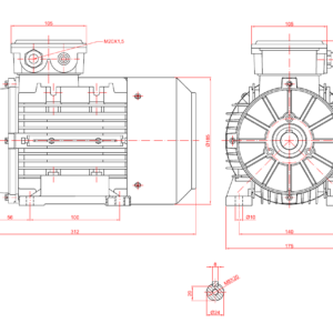 Dimensiuni motor 90B3 1