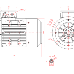 Dimensiuni motor 90B5 3
